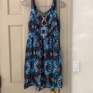 Patterned Blue Dress